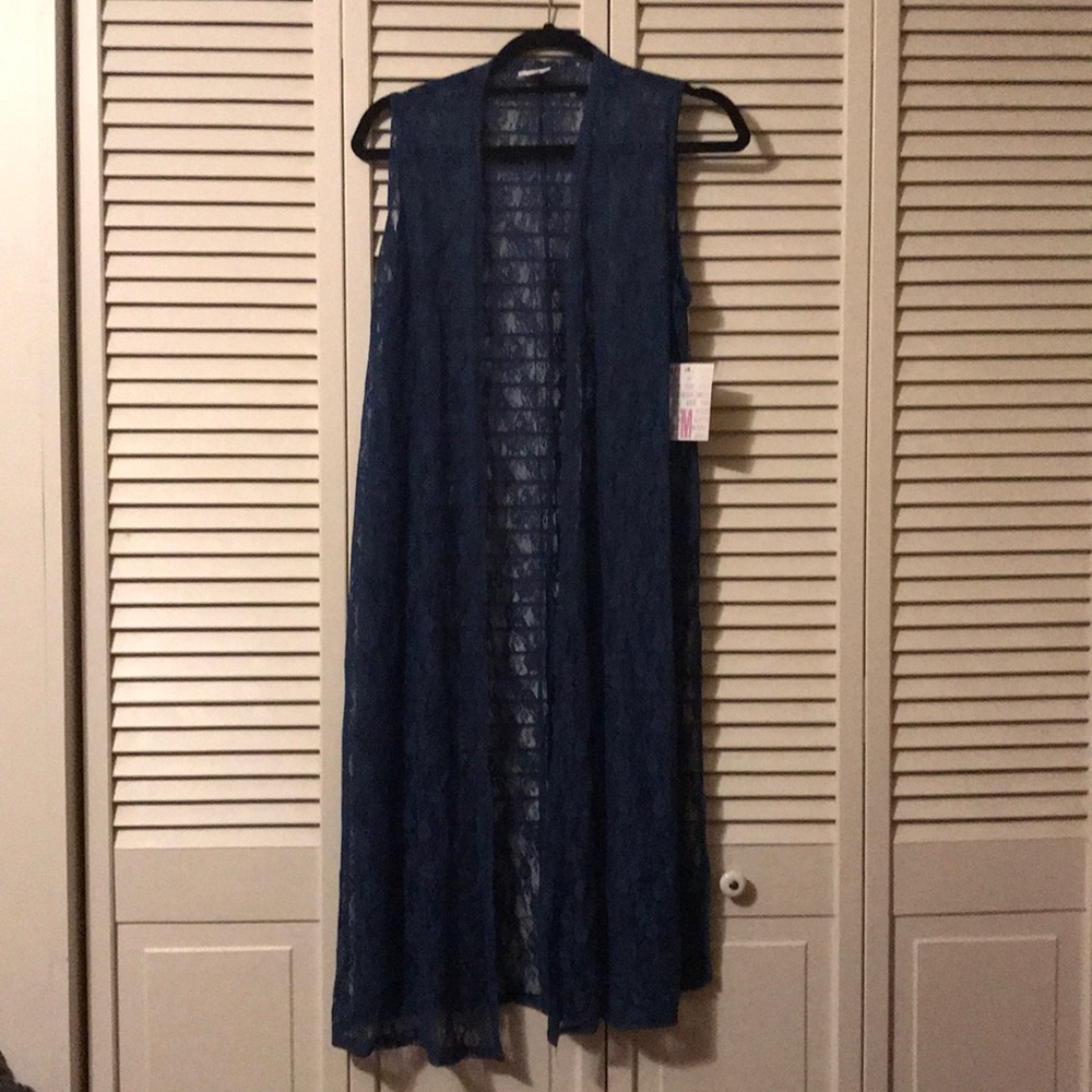 Blue Lace Vest Medium BNWT